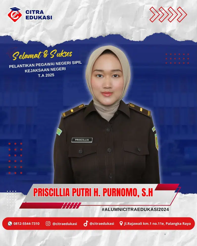 Alumni Citra Edukasi Priscillia Putri H. Purnomo