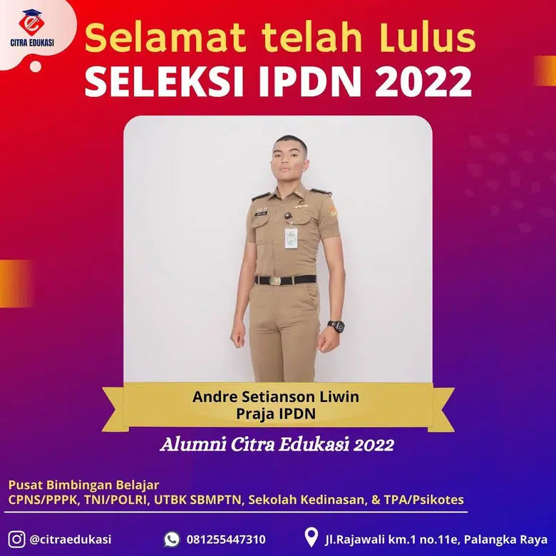 Alumni Citra Edukasi Andre Setianson Liwin