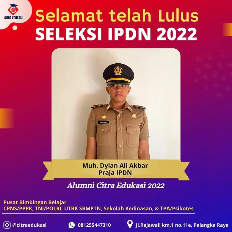 Alumni Citra Edukasi Muh. Dylan Ali Akbar