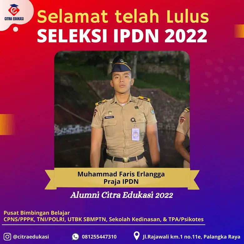Alumni Citra Edukasi Muhammad Faris Erlangga