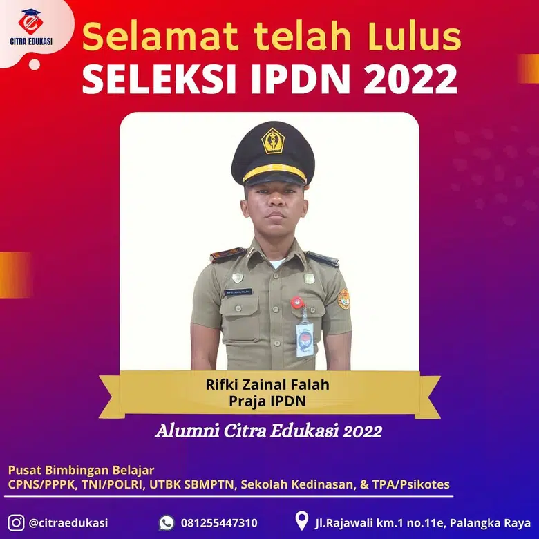 Alumni Citra Edukasi Rifki Zainal Falah