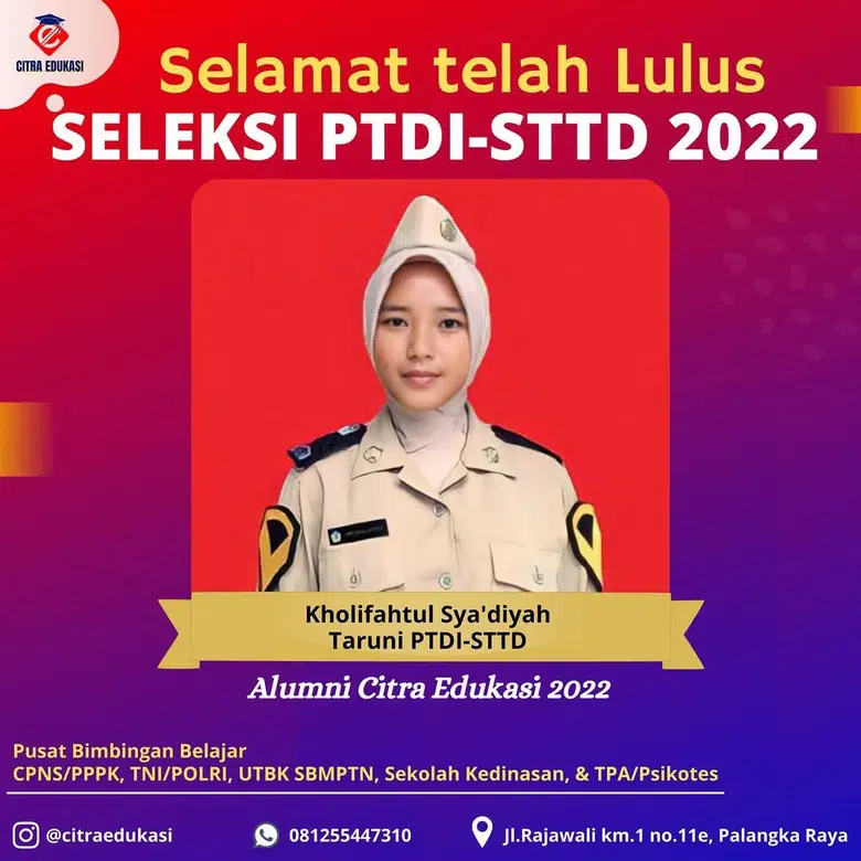 Alumni Citra Edukasi Kholifahtul Sya’diyah - PTDI - STTD