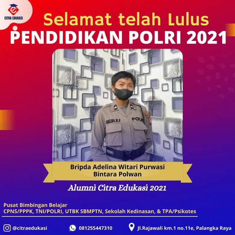 Alumni Citra Edukasi Bripda Adelina Witari Purwasi