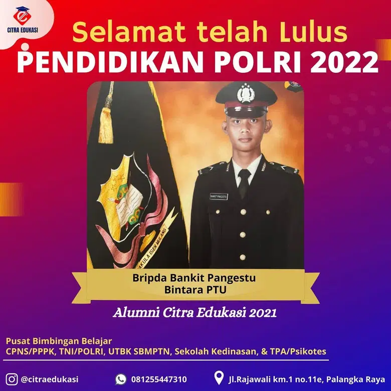 Alumni Citra Edukasi Bripda Bankit Pangestu