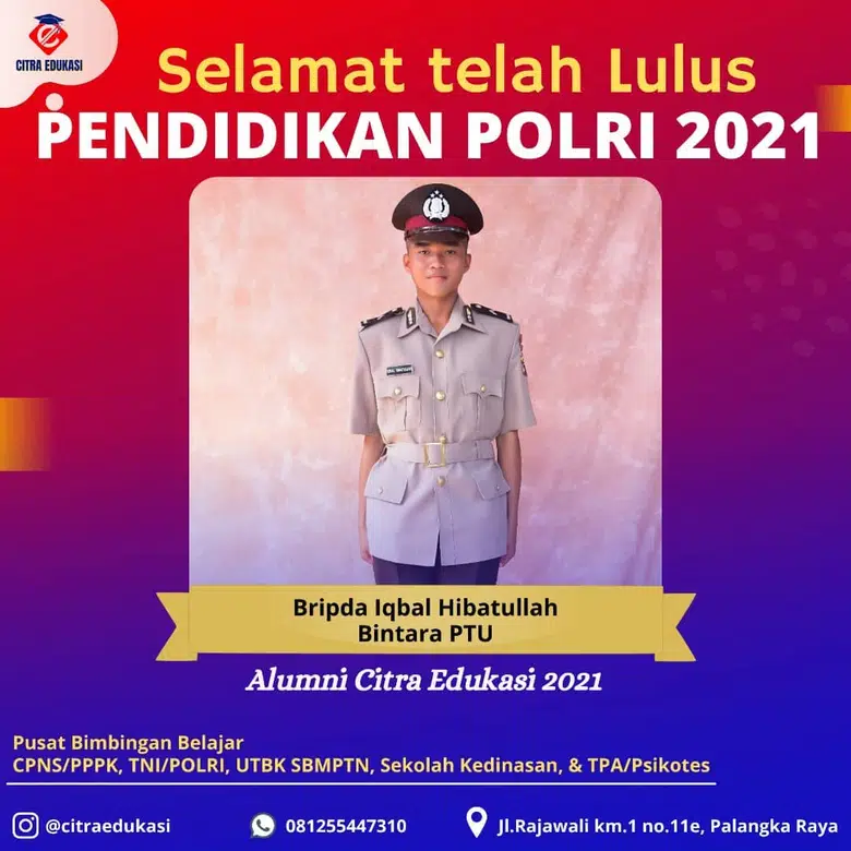 Alumni Citra Edukasi Bripda Iqbal Hibatullah