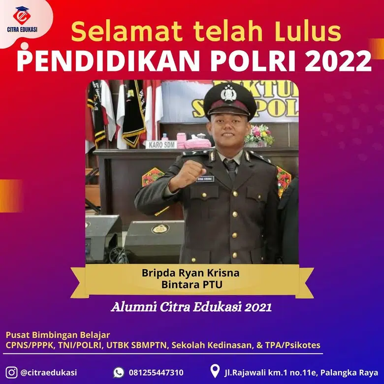 Alumni Citra Edukasi Bripda Ryan Krisna
