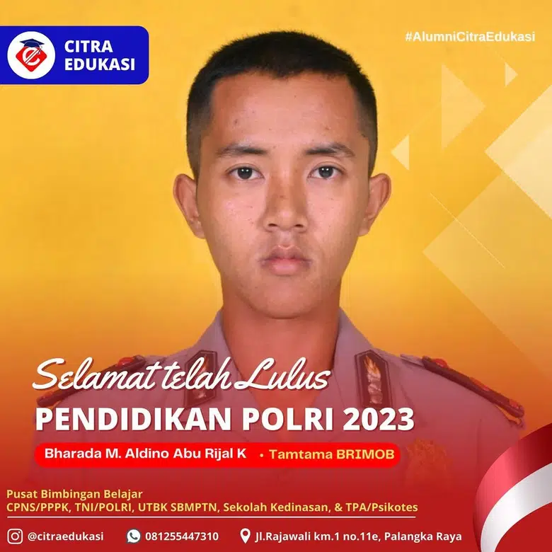 Alumni Citra Edukasi Bharada M. Aldino Abu Rijal K.