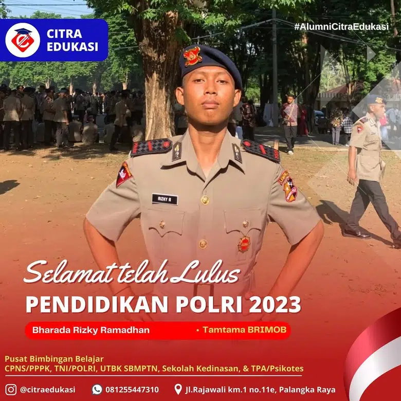 Alumni Citra Edukasi Bharada Rizky Ramadhan