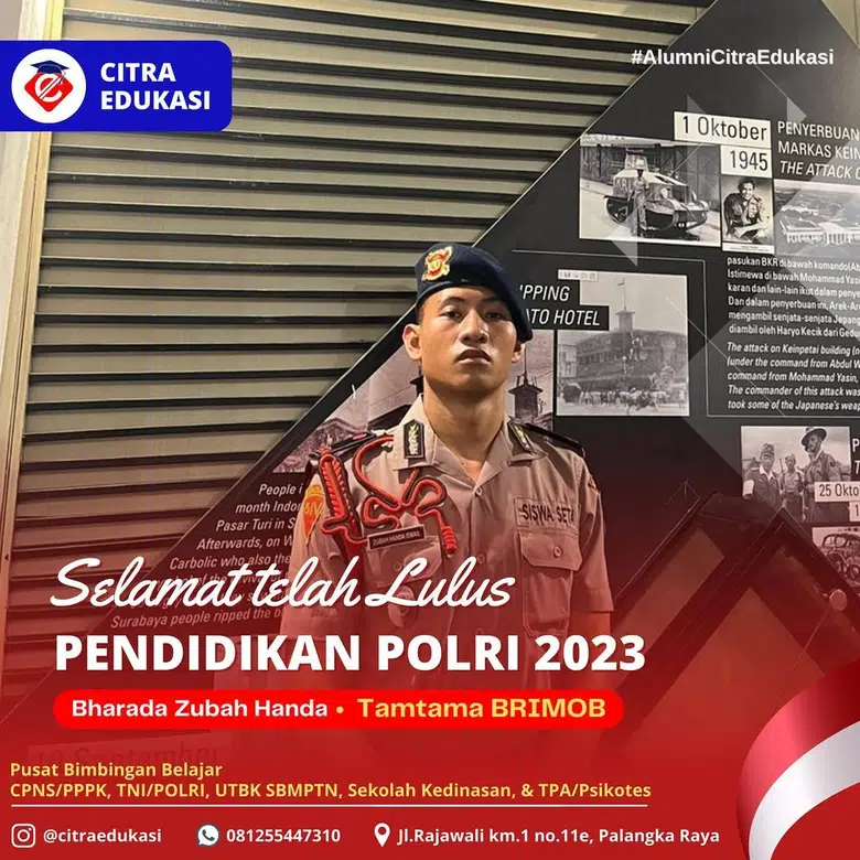 Alumni Citra Edukasi Bharada Zubah Handa