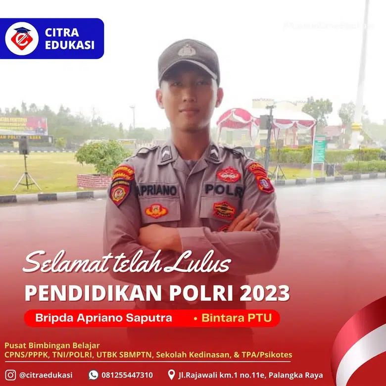 Alumni Citra Edukasi Bripda Apriano Saputra