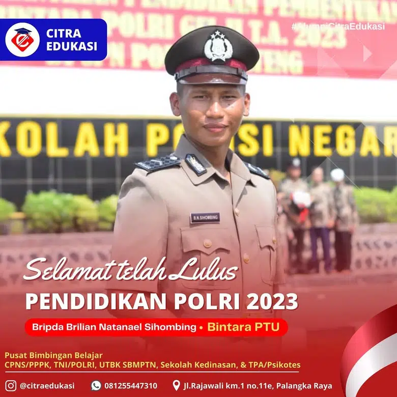Alumni Citra Edukasi Bripda Brilian Natanael Sihombing