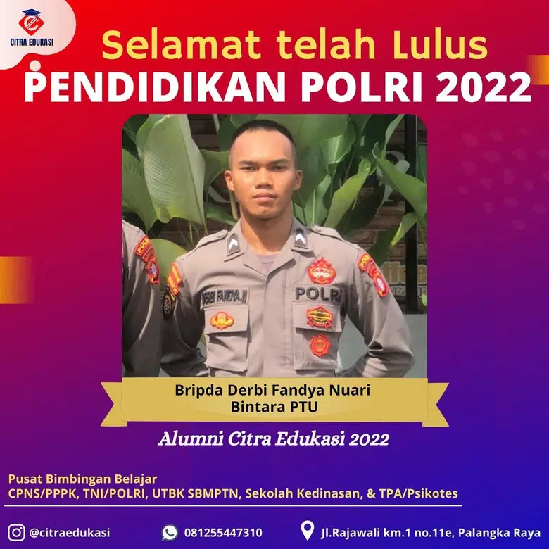 Alumni Citra Edukasi Bripda Derbi Fandya Nuari