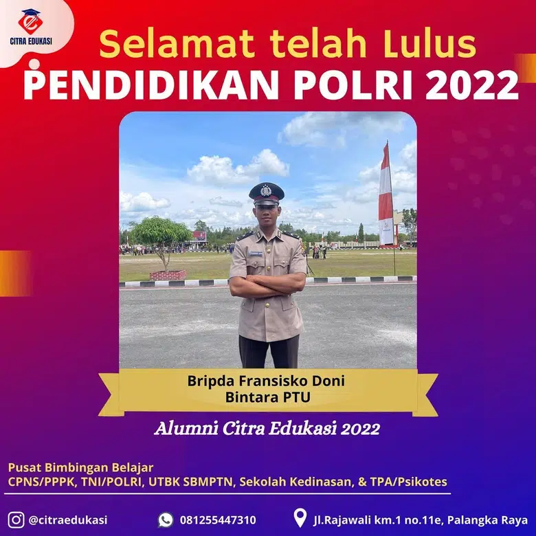 Alumni Citra Edukasi Bripda Fransisko Doni