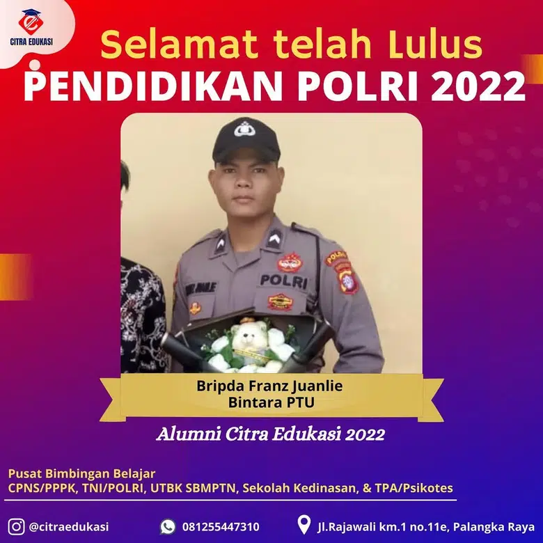 Alumni Citra Edukasi Bripda Franz Juanlie
