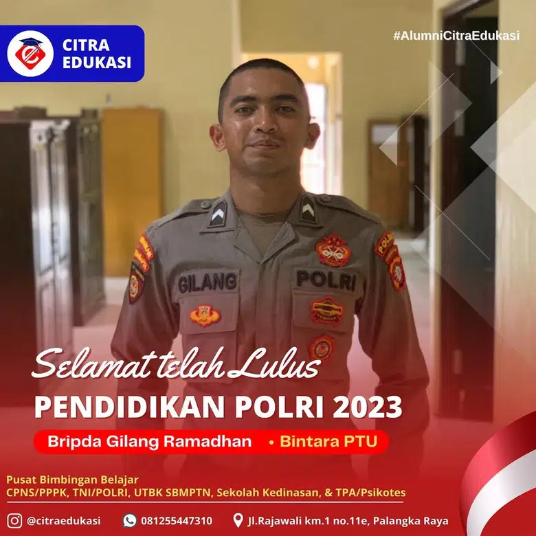 Alumni Citra Edukasi Bripda Gilang Ramadhan