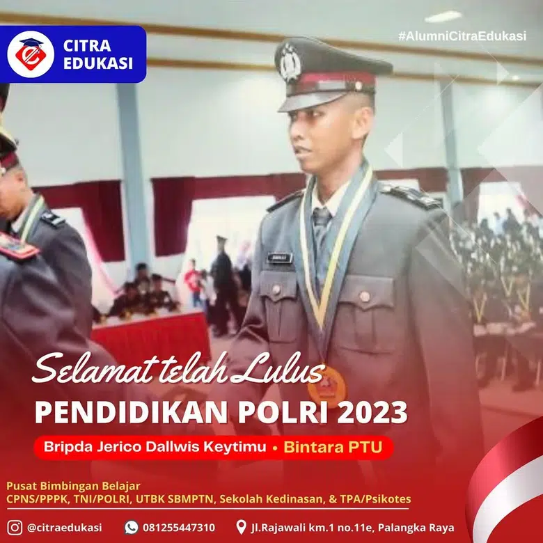 Alumni Citra Edukasi Bripda Jerico Dallwis Keytimu