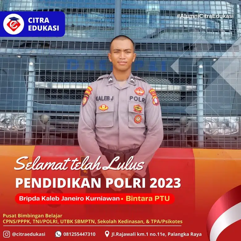 Alumni Citra Edukasi Bripda Kaleb Janeiro Kurniawan