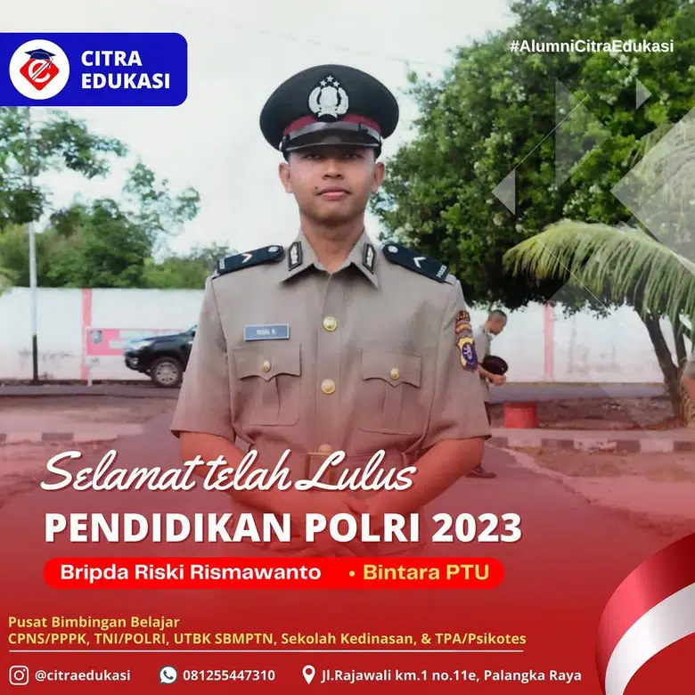 Alumni Citra Edukasi Bripda Riski Rismawanto