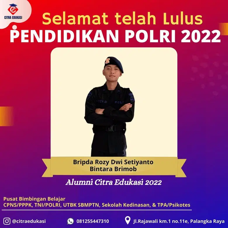 Alumni Citra Edukasi Bripda Rozy Dwi Setiyanto