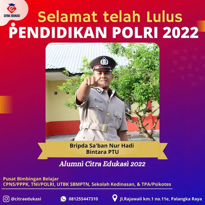 Alumni Citra Edukasi Bripda Sa’ban Nur Hadi