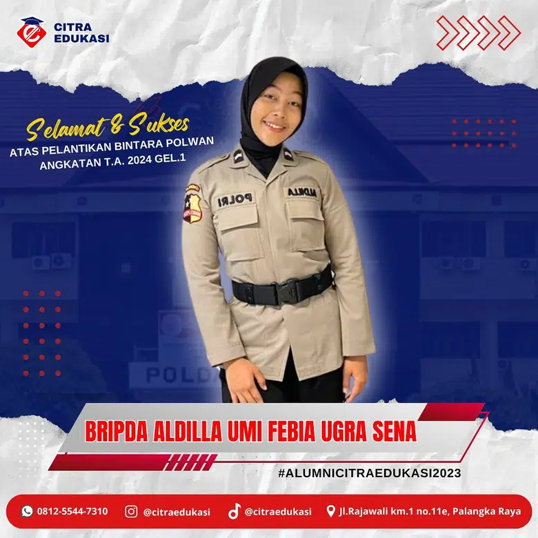 Alumni Citra Edukasi Bripda Aldilla Umi Febia Ugra Sena