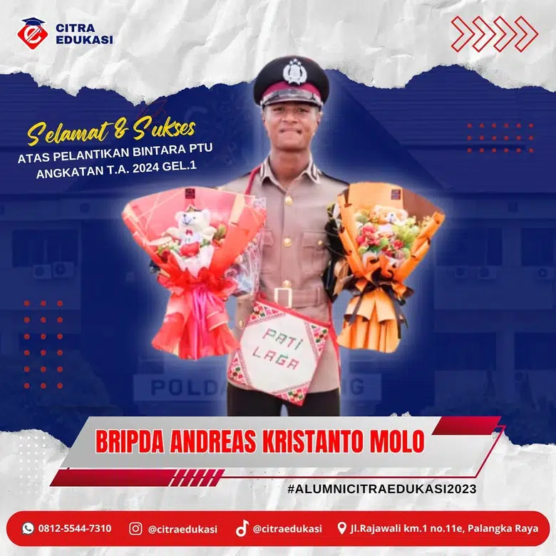 Alumni Citra Edukasi Bripda Andreas Kristanto Molo