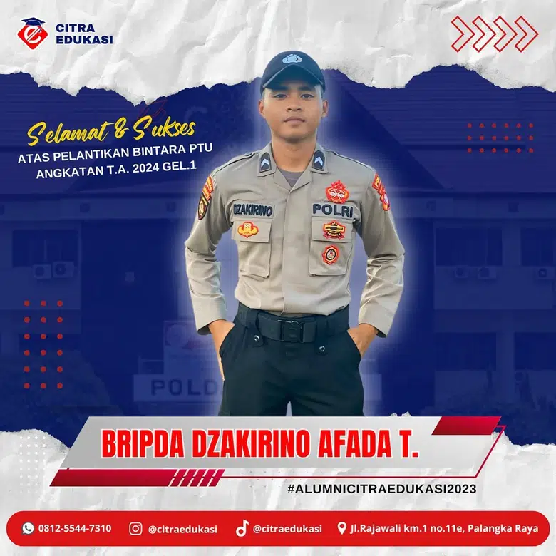 Alumni Citra Edukasi Bripda Dzakirino Afada T.