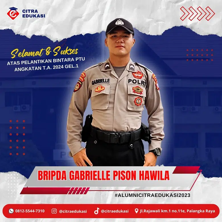 Alumni Citra Edukasi Bripda Gabrielle Pison Hawila