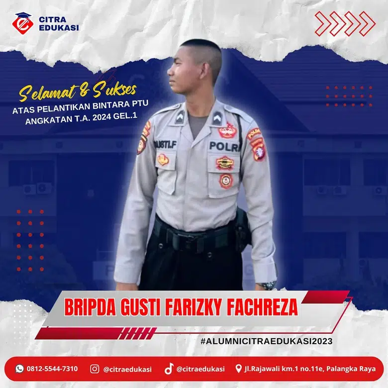 Alumni Citra Edukasi Bripda Gusti Farizky Fachreza
