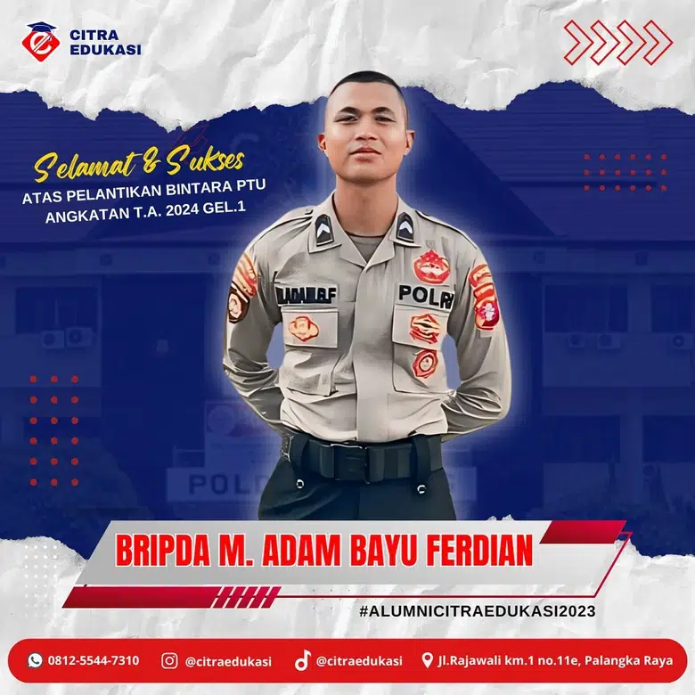 Alumni Citra Edukasi Bripda M. Adam Bayu Ferdian