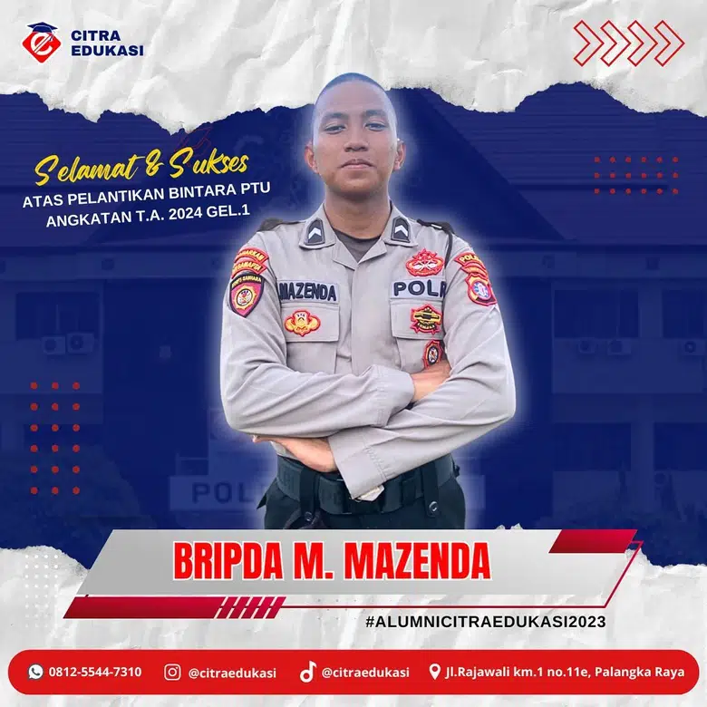 Alumni Citra Edukasi Bripda Muhammad Mazenda