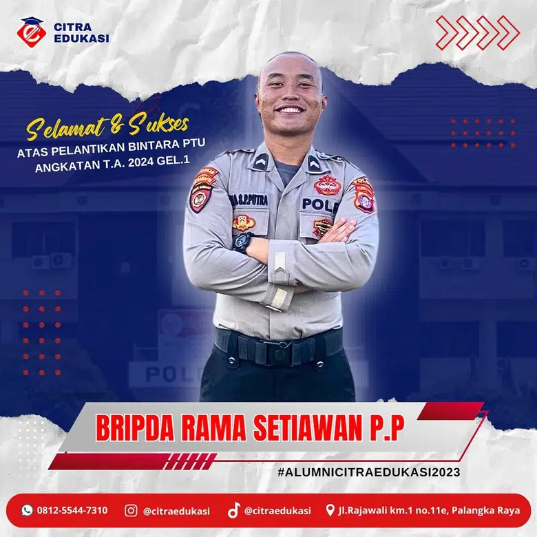 Alumni Citra Edukasi Bripda Rama Setiawan P. Putra