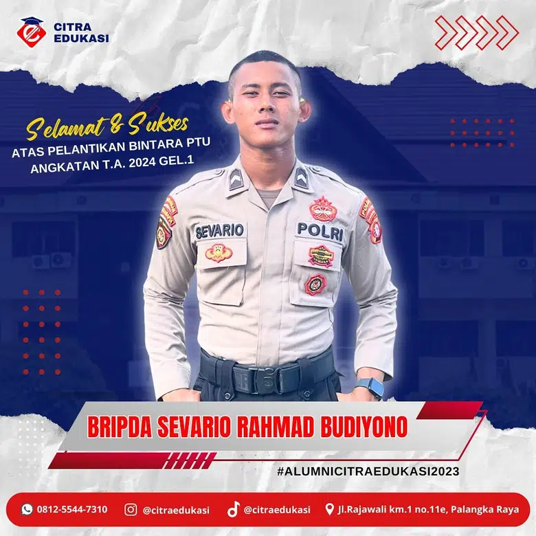 Alumni Citra Edukasi Bripda Sevario Rahmad Budiyono