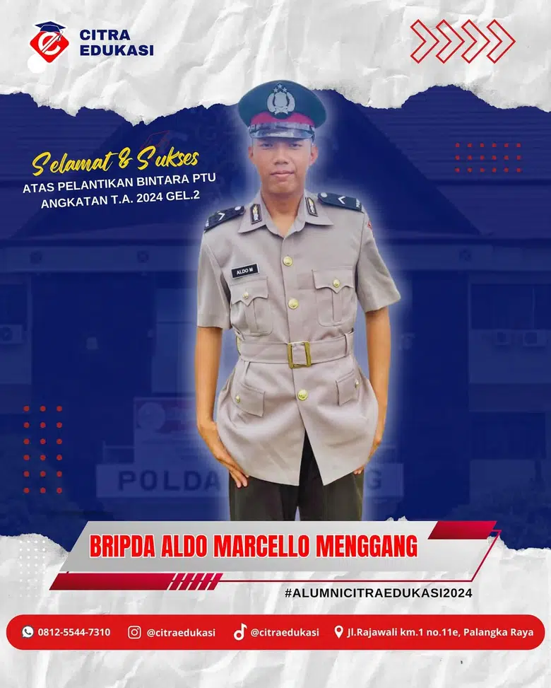 Alumni Citra Edukasi Bripda Aldo Marcello Menggang