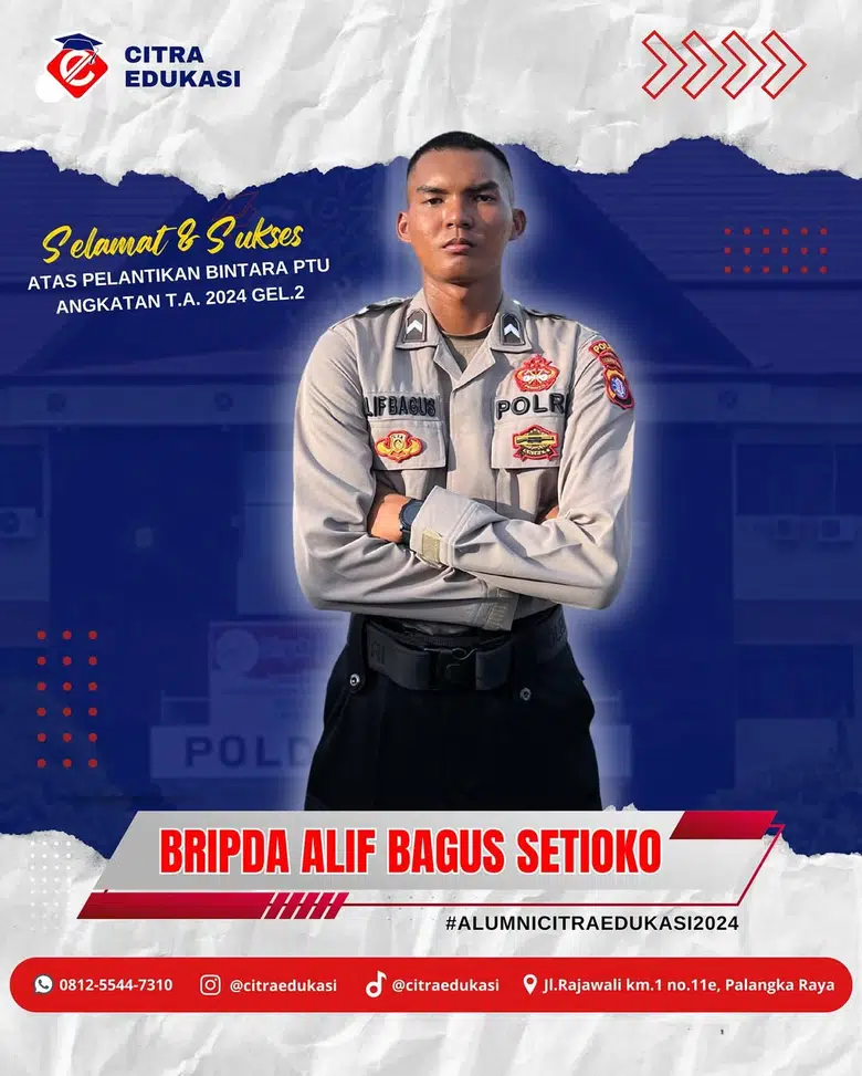 Alumni Citra Edukasi Bripda Alif Bagus Setioko