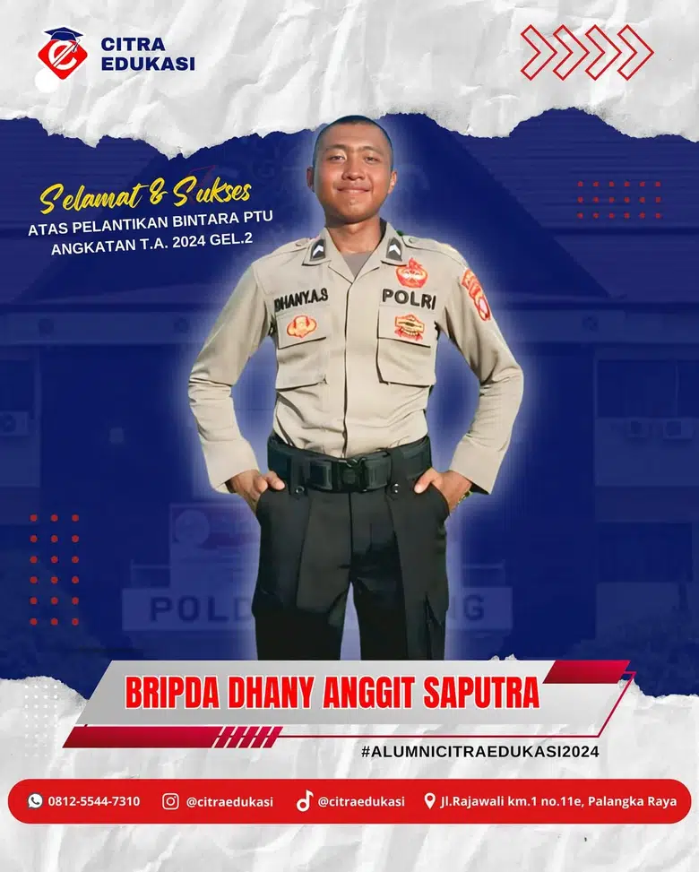Alumni Citra Edukasi Bripda Dhany Anggit Saputra