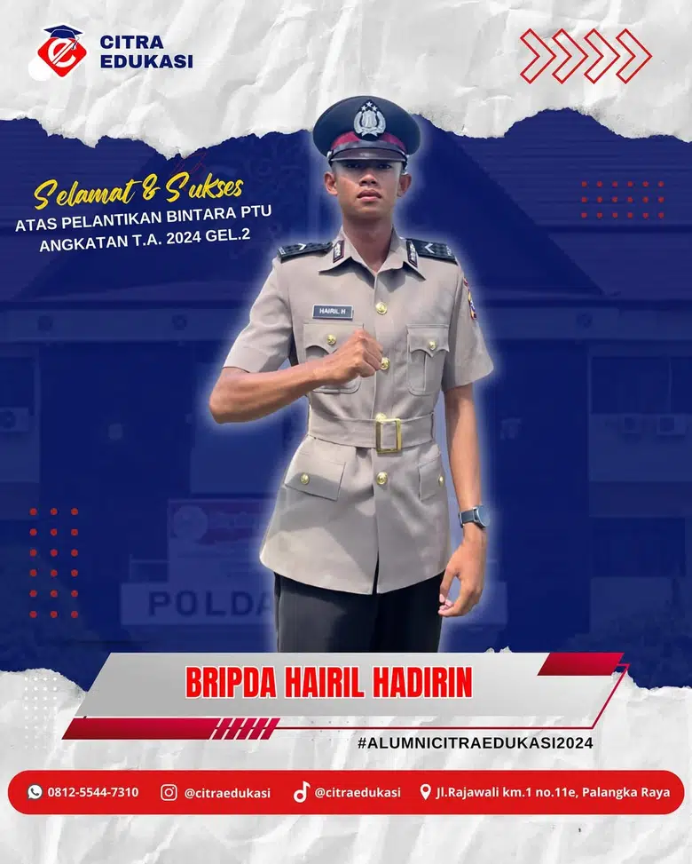 Alumni Citra Edukasi Bripda Hairil Hadirin