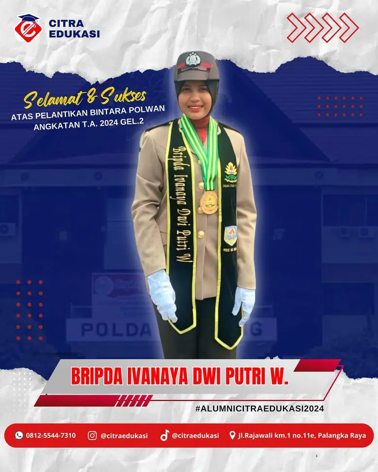Alumni Citra Edukasi Bripda Ivanaya Dwi Putri Winangsianti