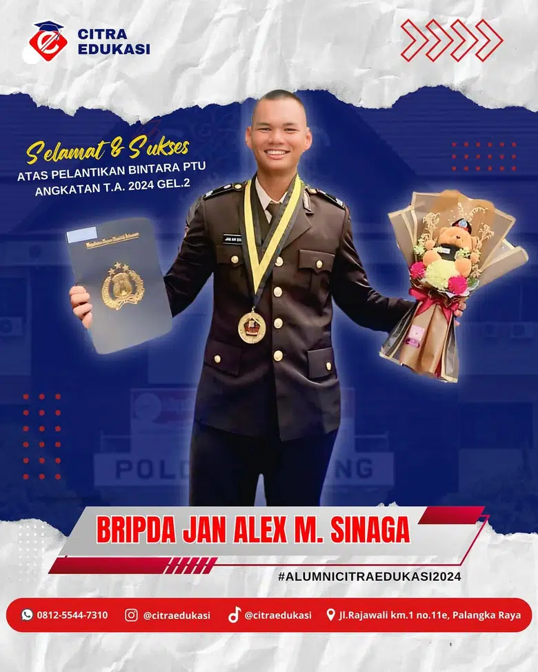 Alumni Citra Edukasi Bripda Jan Alex M. Sinaga