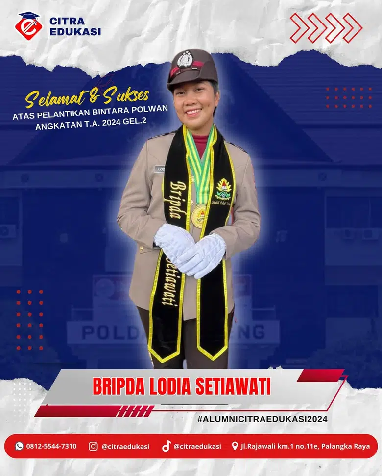 Alumni Citra Edukasi Bripda Lodia Setiawati