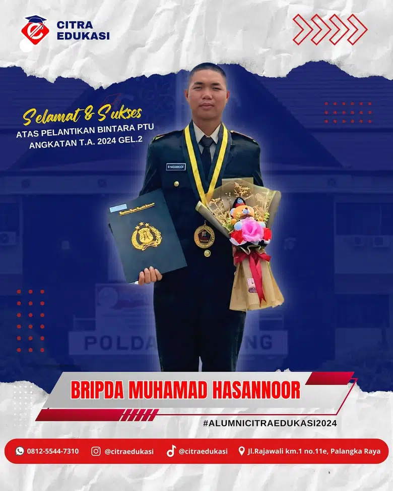 Alumni Citra Edukasi Bripda Muhamad Hasannoor