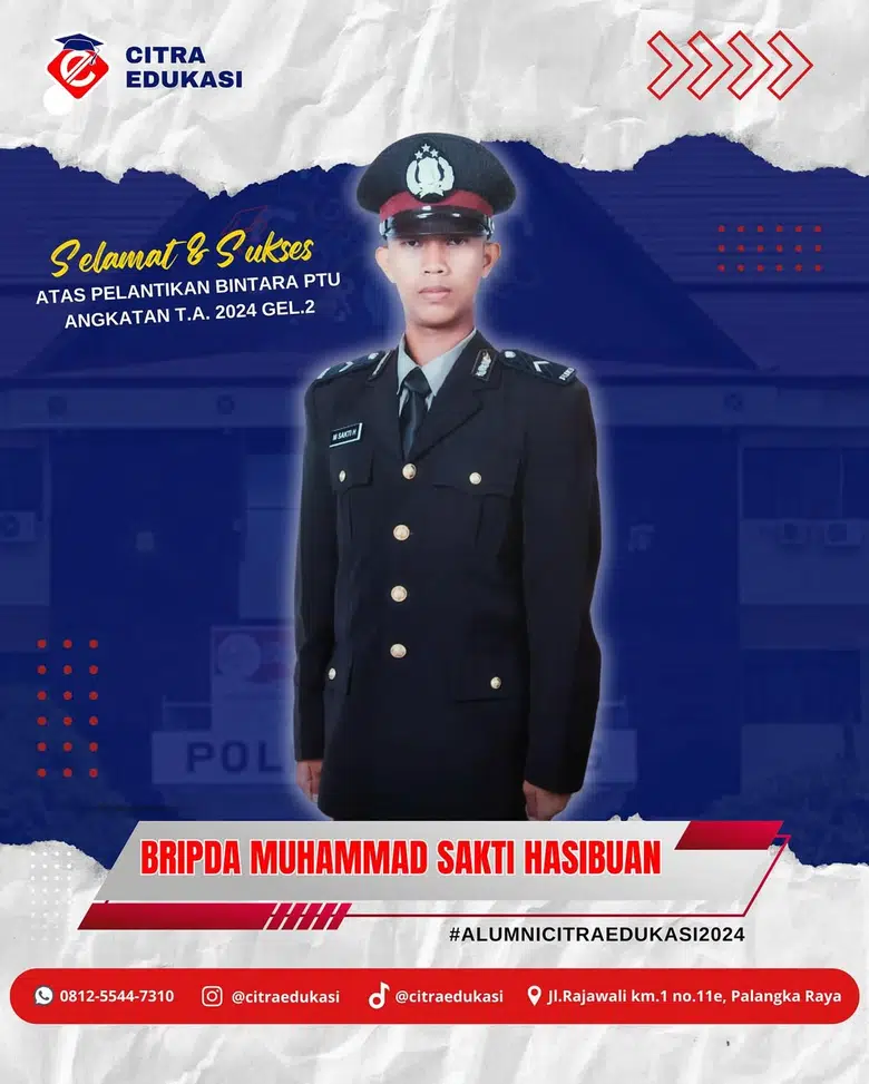 Alumni Citra Edukasi Bripda Muhammad Sakti Hasibuan