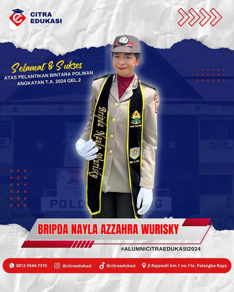 Alumni Citra Edukasi Bripda Nayla Azzahra Wurisky