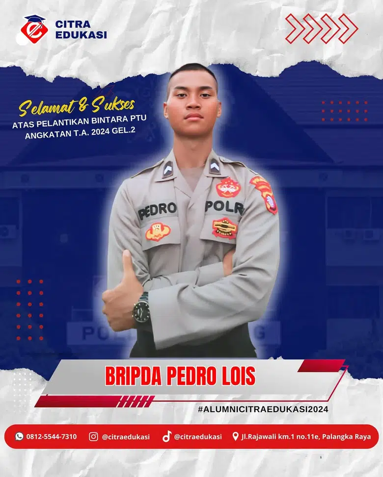Alumni Citra Edukasi Bripda Pedro Lois