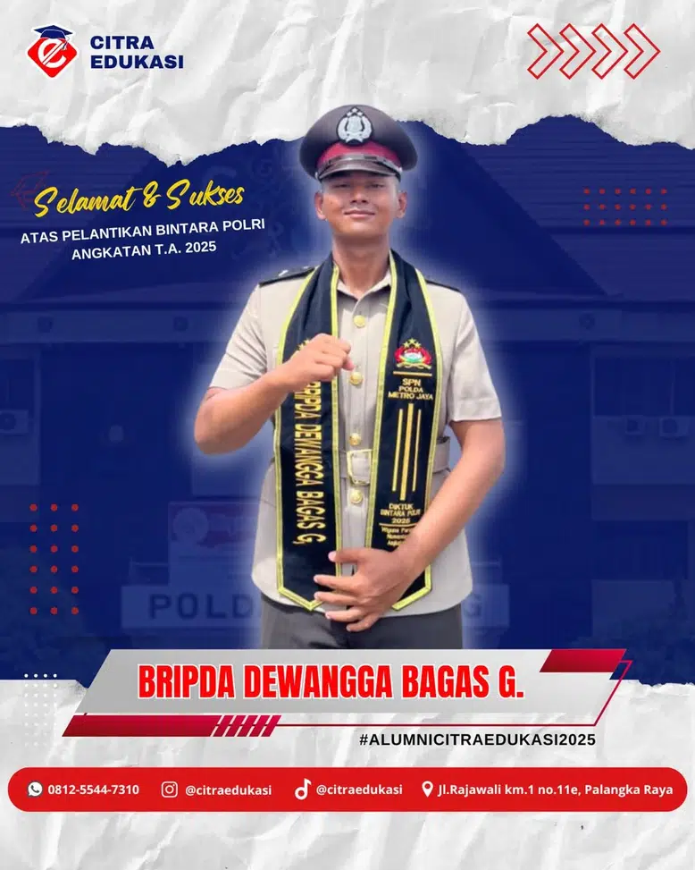Alumni Citra Edukasi Bripda Dewangga Bagas Gustiant