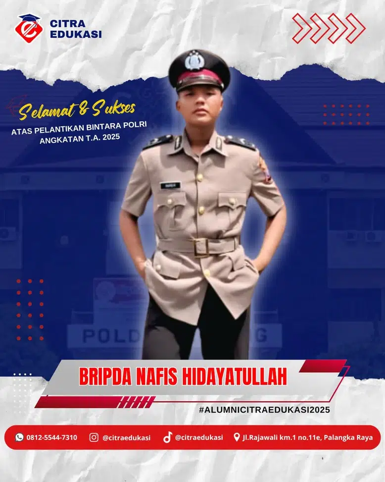 Alumni Citra Edukasi Bripda Nafis Hidayatullah