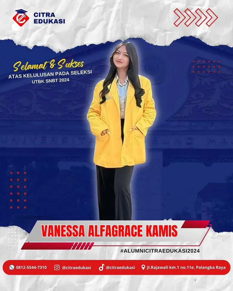 Alumni Citra Edukasi Vanessa Alfagrace Kamis