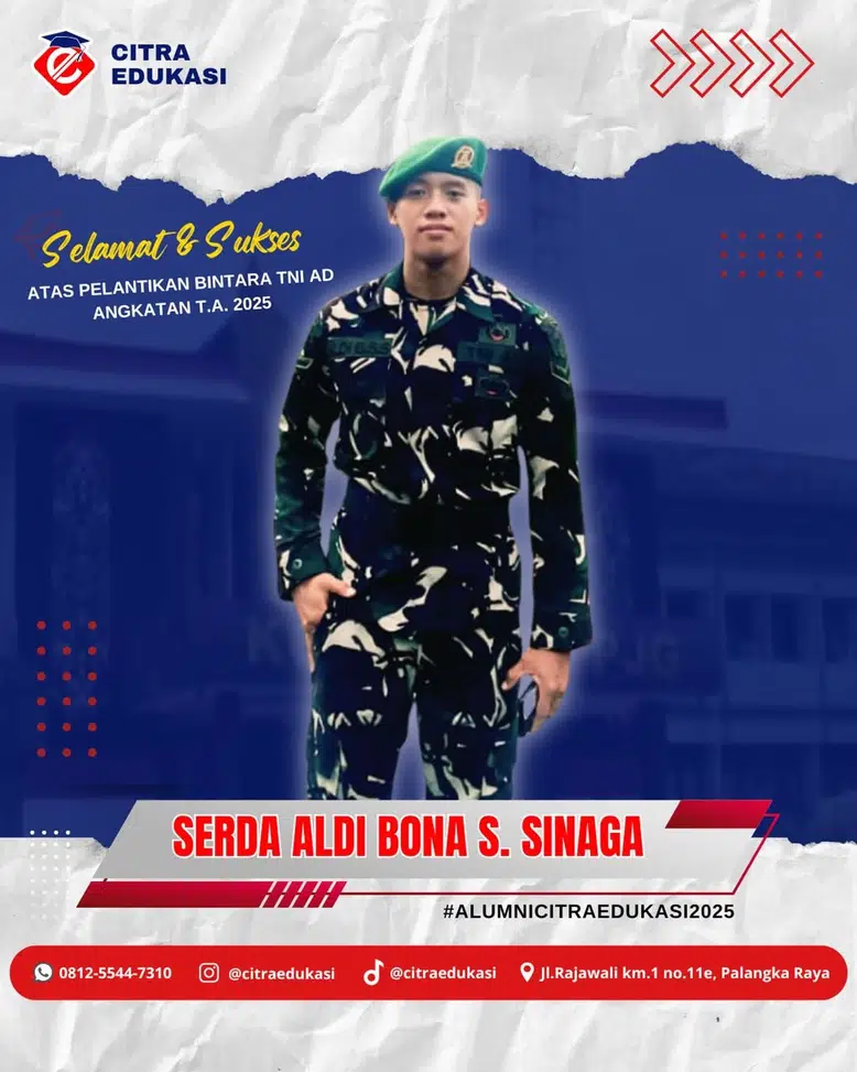 Alumni Citra Edukasi Serda Aldi Bona Saktiawan S